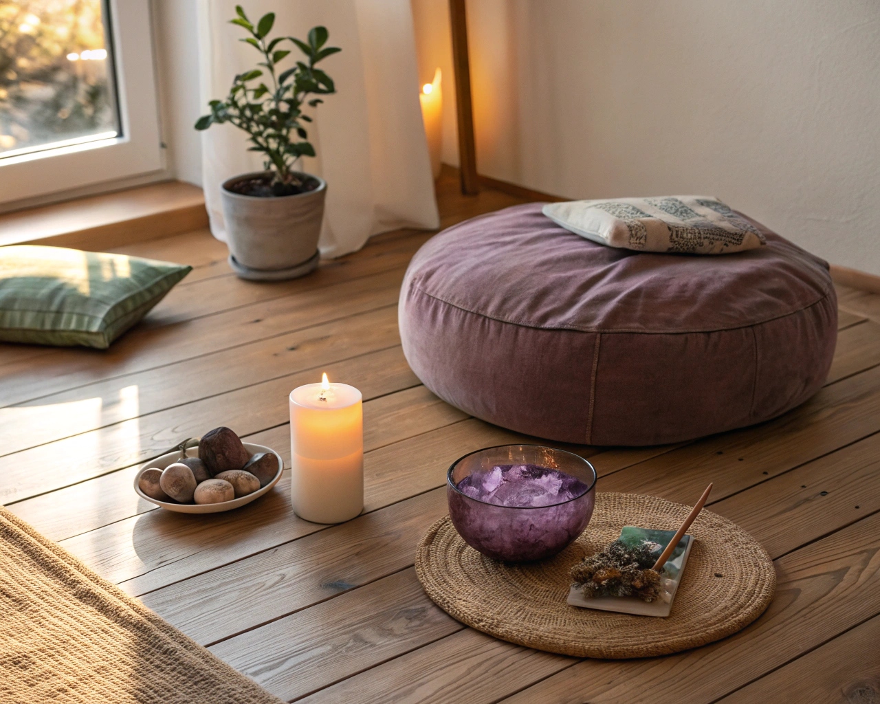 Meditation i lugn miljö